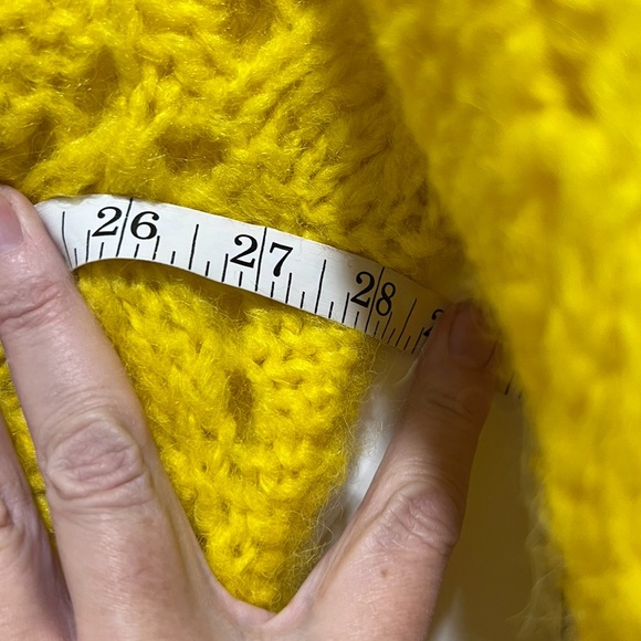 Anthropologie Sleeping On Snow Bright Lights Yellow Alpaca Blend Pull On Sweater - Picture 12 of 13
